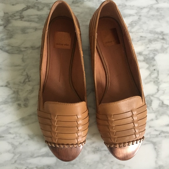 Dolce Vita Shoes - DOLCE VITA Rima Woven Tan Leather Loafer - Worn 1x